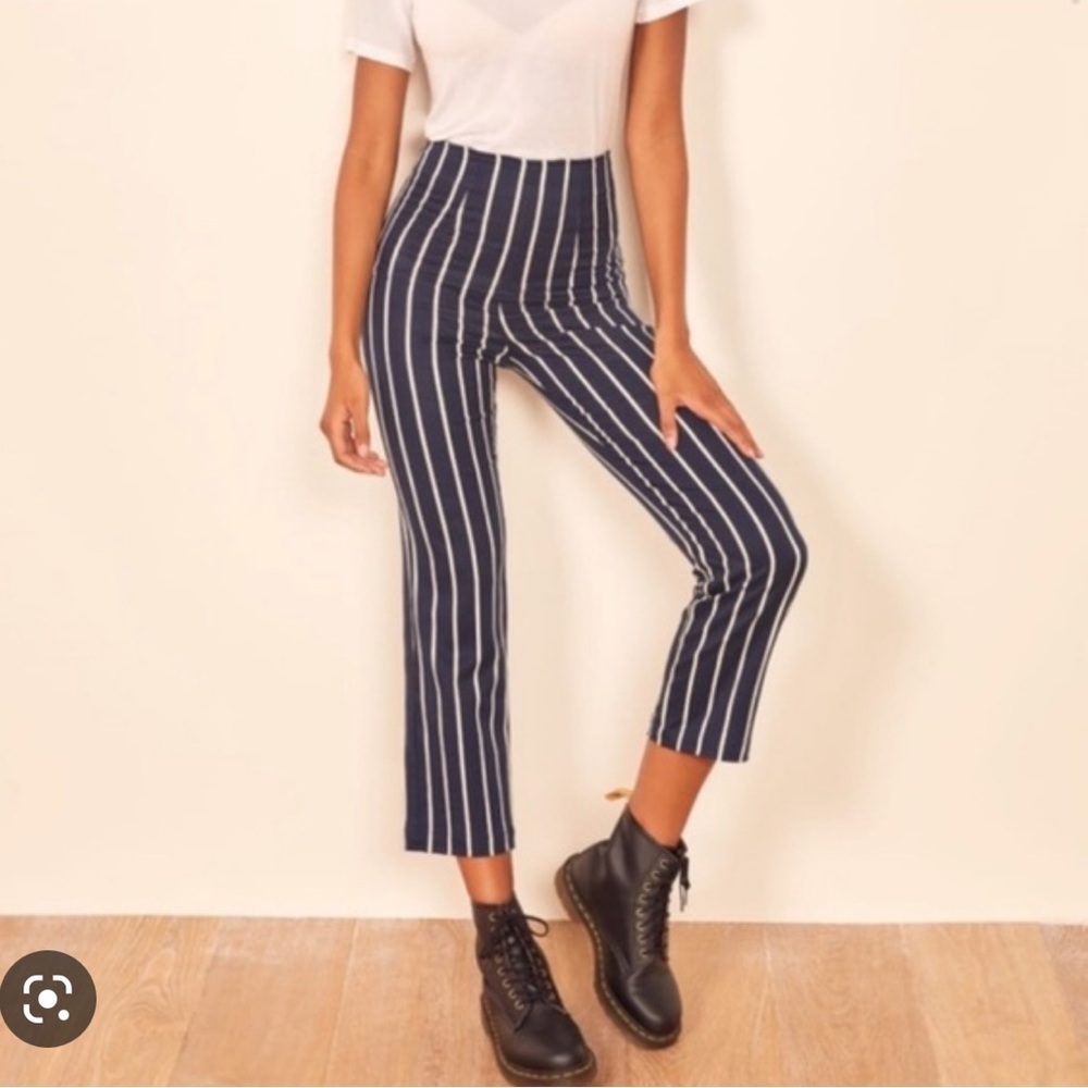 Reformation Marlon Pants in Venice Stripe High Rise